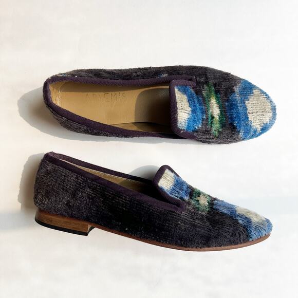 Artemis Kilim Ikat Print Loafer Handmade EU 38 - Picture 2 of 8